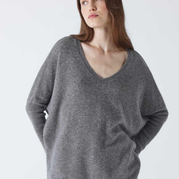 Absolut Cashmere Poncho Sweater Camille Orange Small 100% Cashmere Oversized - Picture 5 of 9
